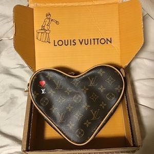 Monogram leather brown bag purse crossbody